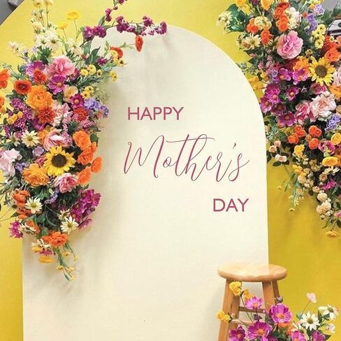 ملصق عيد الأم السعيد - ديكورات حفلات عيد الأم، خلفيات صور عائلية، دعامات صور قوس البالون (عيد أم سعيد باللون الأحمر) in Kuwait