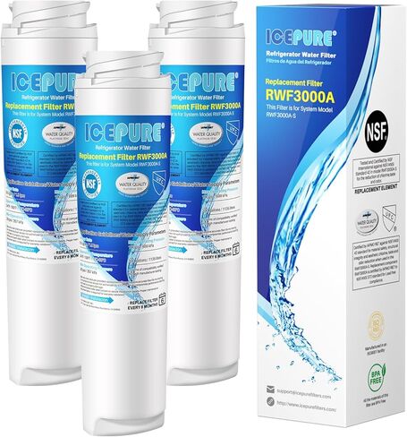 ICEPURE GSWF Water Filter Replacement Compatible with GE GSWF, Utilizes Advanced Activate Coconut Carbon Block 3 PACK in Saudi Arabia