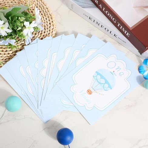 12pcs Boy Watercolor Milestone Cards, 18x13.5cm/7.08x5.3in 12 Style Baby Boy Monthly Milestone Cards Month Signs for Baby Shower Newborn Picture Photo Prop in Kuwait