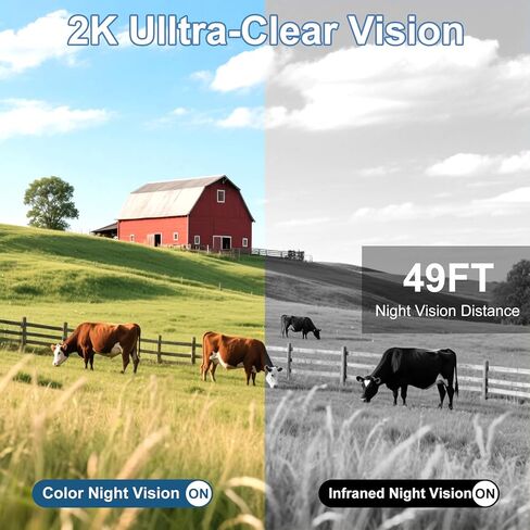 4G LTE Cellular Security Camera Outdoor，No WiFi Security Camera Solar Powered，365 Days Free Unlimited Data,360°Live View，PIR Motion Sensor，Color Night Vision，Tuya Smart Camera in Kuwait