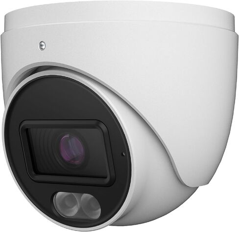 كاميرا أمان ذكية Turret IP بدقة 6 ميجابكسل، عدسة مقاس 2.8 مم، ميكروفون مدمج، ضوء أحمر وأبيض، اكتشاف الأشخاص والمركبات، IP67، PoE، متوافق مع NDAA in Kuwait