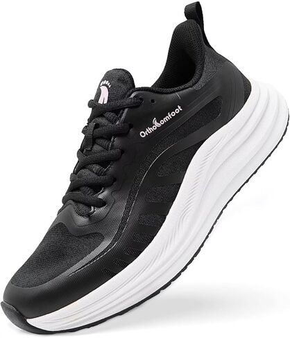 Women's Orthopedic Road Running Shoes: Comfortable Arch Support Plantar Fasciitis Flat Feet Orthotic Sport Sneakers, Casual Breathable Outdoor Walking Tennis Shoes for Foot Heel and Pain Relief in Saudi Arabia