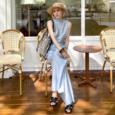 Kitten Heels Leather Sandals for Women Open Toe Textured One Band H Slide Dressy 2 inch Low Heeled Comfortable Sandals Fashion 2026 Summer Trendy Casual Slip-On Sandal Slipper in Saudi Arabia