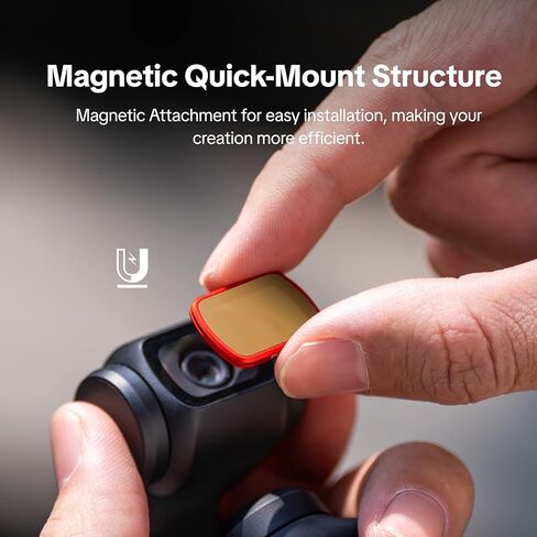 فلتر PGYTECH VND لجيب DJI Osmo 4/3 (2-5 توقفات)، فلتر ND قابل للتعديل ND4 ND8 ND16 ND32 مع زجاج بصري AGC ياباني، إطلاق سريع مغناطيسي in Kuwait