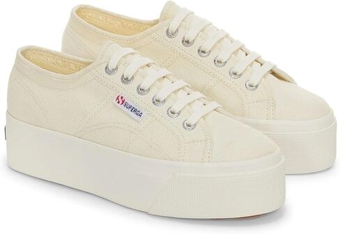 أحذية رياضية Superga 2790 للرجال والنساء - أحذية تنس إيطالية مميزة للرجال والنساء مع جزء علوي من القماش المسامي، ونعل مطاطي غير قابل للانزلاق، بيج طبيعي أفوريو - 9 رجال/10.5 نساء in Kuwait