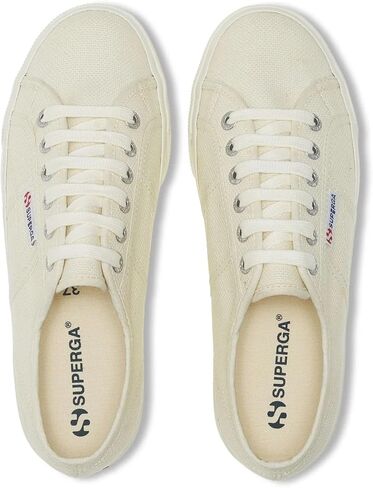 أحذية رياضية Superga 2790 للرجال والنساء - أحذية تنس إيطالية مميزة للرجال والنساء مع جزء علوي من القماش المسامي، ونعل مطاطي غير قابل للانزلاق، بيج طبيعي أفوريو - 9 رجال/10.5 نساء in Kuwait