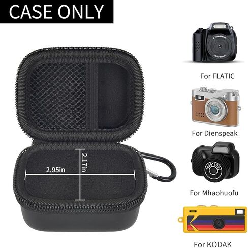 حافظة Boobowl لكاميرا KODAK/FLATIC/Mhaohuofu Mini Keychain، حقيبة تخزين مع حشوة إسفنجية DIY وجيب شبكي، حقيبة حمل بحلقة لكاميرا 4K Tiny/FHD 1080P 8MP الرقمية الصغيرة (صندوق فقط) in Kuwait