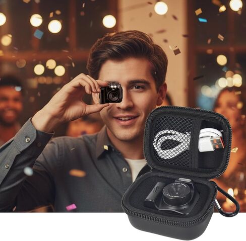 حافظة Boobowl لكاميرا KODAK/FLATIC/Mhaohuofu Mini Keychain، حقيبة تخزين مع حشوة إسفنجية DIY وجيب شبكي، حقيبة حمل بحلقة لكاميرا 4K Tiny/FHD 1080P 8MP الرقمية الصغيرة (صندوق فقط) in Kuwait