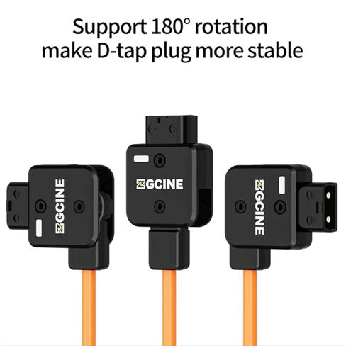 كابل طاقة ملفوف EACHSHOT ZGCINE D-Tap إلى BMPCC 4K/6K لكاميرا سينما Blackmagic Pocket Cinema، للتركيب الذهبي وبطارية التركيب على شكل V، Weipu Female to D Tap، تدوير 180 درجة DTap مع كابل مجدول من النايلون بطول 60 سم in Kuwait