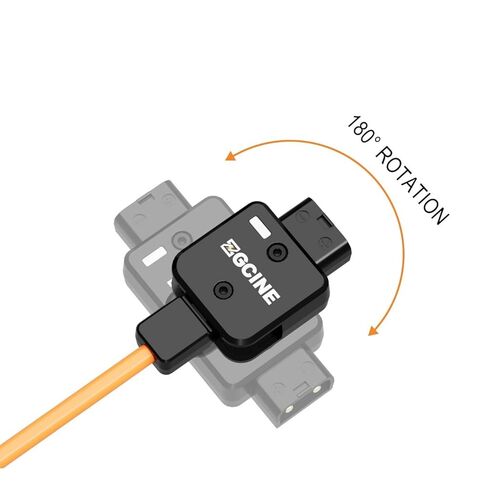 كابل طاقة ملفوف EACHSHOT ZGCINE D-Tap إلى BMPCC 4K/6K لكاميرا سينما Blackmagic Pocket Cinema، للتركيب الذهبي وبطارية التركيب على شكل V، Weipu Female to D Tap، تدوير 180 درجة DTap مع كابل مجدول من النايلون بطول 60 سم in Kuwait