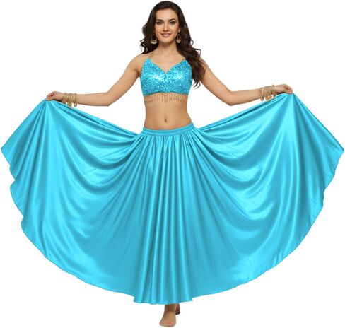 SATIN SIDE SLIT A LINE SKIRT PANNEL SKIRT TRIMAL WOMEN in Saudi Arabia