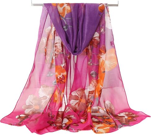 AliceLife Acotavie Women's Chiffon Scarf Lightweight Fashion Sheer Scarfs Shawl Wrap Scarves in Saudi Arabia