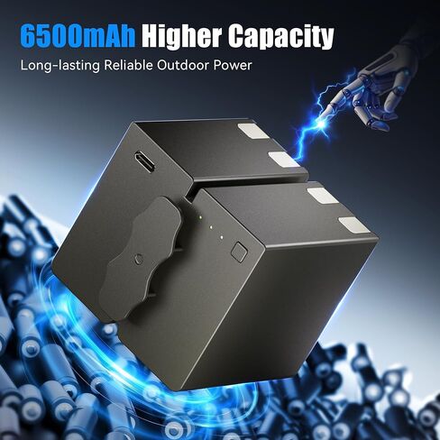 بطارية بديلة من Fulpower مكونة من قطعة واحدة لكاميرا Stealthcam 360 Revolver/Revolver Pro/Revolver Pro 2.0 الخلوية - بطارية ليثيوم أيون قابلة لإعادة الشحن بسعة 6500 مللي أمبير في الساعة in Kuwait