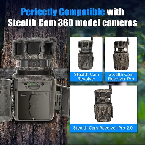 بطارية بديلة من Fulpower مكونة من قطعة واحدة لكاميرا Stealthcam 360 Revolver/Revolver Pro/Revolver Pro 2.0 الخلوية - بطارية ليثيوم أيون قابلة لإعادة الشحن بسعة 6500 مللي أمبير في الساعة in Kuwait