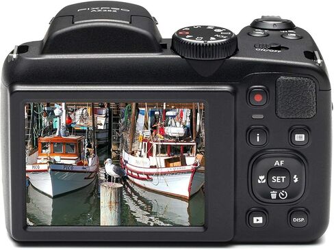 كاميرا رقمية Kodak PIXPRO AZ252 بدقة 16 ميجابكسل، كاميرا سوداء صغيرة الحجم - تكبير وتثبيت الصورة - مثالية لعشاق التصوير الفوتوغرافي مع بطاقة ذاكرة سعة 32 جيجابايت وحقيبة الكاميرا (3 عناصر) in Kuwait