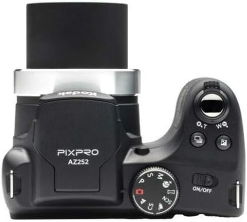 كاميرا رقمية Kodak PIXPRO AZ252 بدقة 16 ميجابكسل، كاميرا سوداء صغيرة الحجم - تكبير وتثبيت الصورة - مثالية لعشاق التصوير الفوتوغرافي مع بطاقة ذاكرة سعة 32 جيجابايت وحقيبة الكاميرا (3 عناصر) in Kuwait