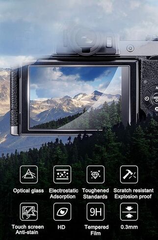 واقي شاشة X-T30 III لفيلم فوجي فوجي X-T30 III، قطعتان من واقي الشاشة وحافظة غطاء العدسة لـ FUJI XT30III in Kuwait