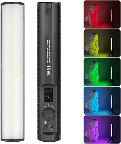 Ciciglow RGB LED عصا إضاءة فيديو مغناطيسية مع بطارية 2600 مللي أمبير في الساعة درجة حرارة اللون 1800K-9000K للتصوير الفوتوغرافي بالفيديو in Kuwait