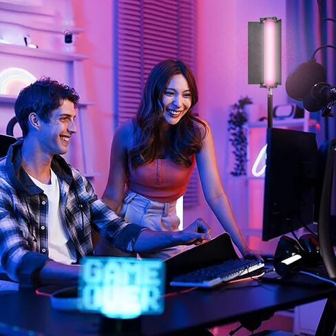 عصا إضاءة Pomya RGB LED، 72 أبيض 72 أصفر 48 مصباح LED RGB مع 95+ CRI، درجة حرارة اللون 1800K 9000K، بطارية 2600 مللي أمبير، أطراف مغناطيسية، مع لوحة تحكم في الإضاءة، للتصوير الفوتوغرافي والفيديو in Kuwait