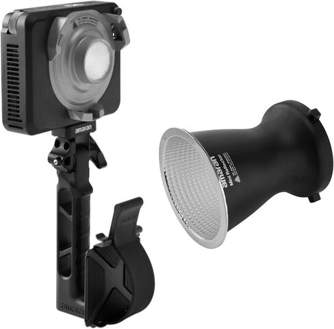 حزمة إضاءة فيديو LED RGB كاملة الألوان 120c من Amaran Ray (الولايات المتحدة) مع عاكس فريسنل صغير لـ Ray 60c و120c (عنصران) in Kuwait