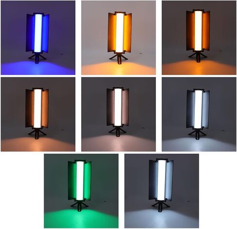 عصا إضاءة RGB مع حامل ثلاثي القوائم للمكتب، عصا إضاءة فيديو تصوير فوتوغرافي مغناطيسية محمولة باليد، شريط LED ملون كامل 1800K-9000K، مثالي لمدونة التصوير الفوتوغرافي in Kuwait