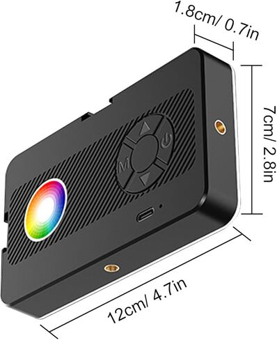 ضوء فيديو RGB، ضوء كاميرا LED محمول مع 138 خرزة CRI 85+ 2700 6500K درجة حرارة اللون المزدوجة، بطارية مدمجة 1800 مللي أمبير في الساعة لإنشاء محتوى الصور الشخصية in Kuwait