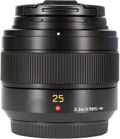 Panasonic Leica DG Summilux 25mm f/1.4 II ASPH. Lens for Micro Four Thirds, 50mm Equivalent Prime, f/1.4 Aperture, Stepping AF Motor, 7-Blade Diaphragm, Bundle with Filter and Cleaning Kit (4 Items) in Kuwait