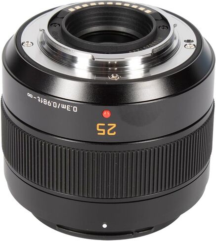 Panasonic Leica DG Summilux 25mm f/1.4 II ASPH. Lens for Micro Four Thirds, 50mm Equivalent Prime, f/1.4 Aperture, Stepping AF Motor, 7-Blade Diaphragm, Bundle with Filter and Cleaning Kit (4 Items) in Kuwait