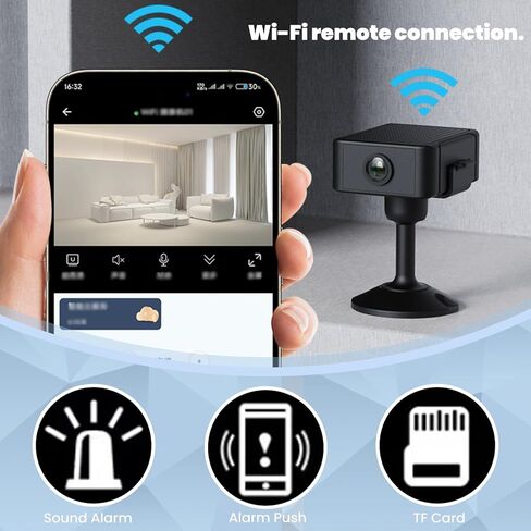 كاميرا داخلية بدقة 4K HD لكشف الحركة الأمنية الداخلية والرؤية الليلية وكاميرا WiFi لاسلكية للمنزل/المكتب in Kuwait