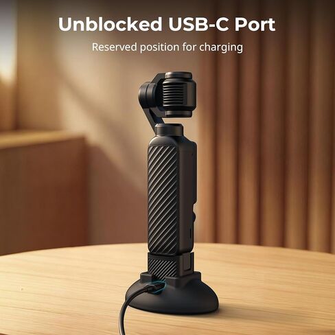SmallRig 2 Pack قاعدة حامل من السيليكون لـ DJI Osmo Pocket 4/3، حامل سطح مكتب محمول مع وسادة شريط نانو مغناطيسية، منفذ USB-C مجاني، حامل سطح مكتب ثابت للجيب 4 3-6008 in Kuwait
