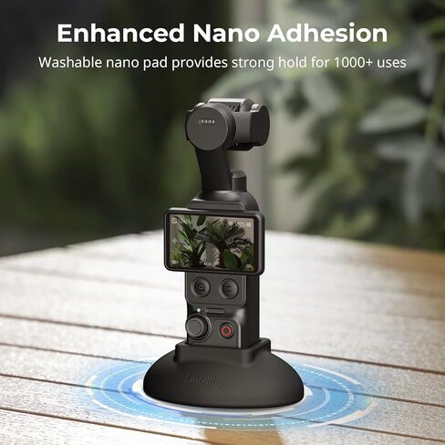 SmallRig 2 Pack قاعدة حامل من السيليكون لـ DJI Osmo Pocket 4/3، حامل سطح مكتب محمول مع وسادة شريط نانو مغناطيسية، منفذ USB-C مجاني، حامل سطح مكتب ثابت للجيب 4 3-6008 in Kuwait