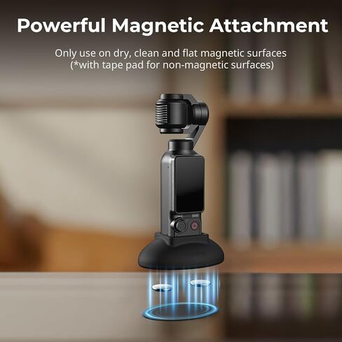 SmallRig 2 Pack قاعدة حامل من السيليكون لـ DJI Osmo Pocket 4/3، حامل سطح مكتب محمول مع وسادة شريط نانو مغناطيسية، منفذ USB-C مجاني، حامل سطح مكتب ثابت للجيب 4 3-6008 in Kuwait