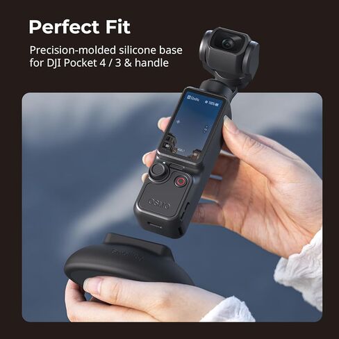 SmallRig 2 Pack قاعدة حامل من السيليكون لـ DJI Osmo Pocket 4/3، حامل سطح مكتب محمول مع وسادة شريط نانو مغناطيسية، منفذ USB-C مجاني، حامل سطح مكتب ثابت للجيب 4 3-6008 in Kuwait