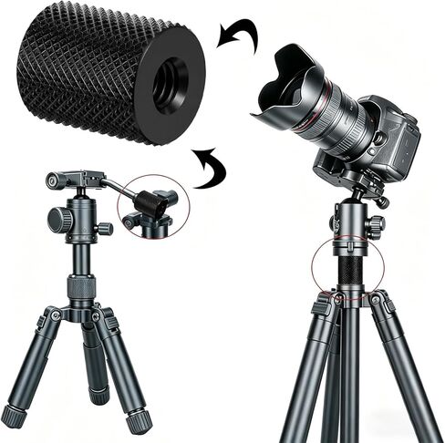 4 Pcs 1/4-20 Double Female Thread Tripod, Metal Camera Screw 1/4 to 1/4 Converter, Tripod Nut Connector for Magic Arm, Light Stand, Microphone Stand, Electric Rail, Camera Mount in Kuwait