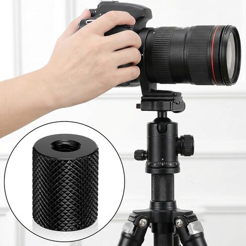 4 Pcs 1/4-20 Double Female Thread Tripod, Metal Camera Screw 1/4 to 1/4 Converter, Tripod Nut Connector for Magic Arm, Light Stand, Microphone Stand, Electric Rail, Camera Mount in Kuwait
