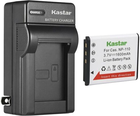 استبدال شاحن بطارية حائط تيار متردد من Kastar لبطارية Casio NP-110 NP-160، وCasio Exilim EX-ZR60، وExilim EX-ZR65، وExilim EX-ZR70، وكاميرا Exilim EX-ZS220، وبطارية JVC BN-VG212 BN-VG212U in Kuwait
