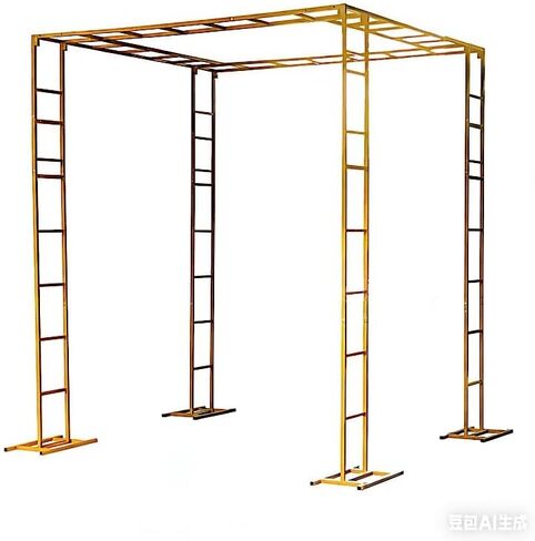 Balsa Circle Gold 8x10 feet Heavy-Duty 4-Post Ladder-Style Rectangular Metal Event Arch Wedding Reception Party Events Decorations Supplies in Kuwait
