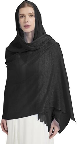 Umjetnost Women's Solid Color Scarf Lightweight Soft Fashion Bamboo Long Large Scarves Shawl Wraps for Women in Saudi Arabia