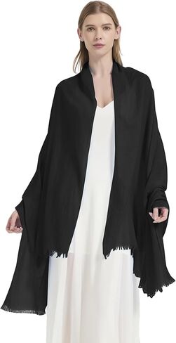 Umjetnost Women's Solid Color Scarf Lightweight Soft Fashion Bamboo Long Large Scarves Shawl Wraps for Women in Saudi Arabia