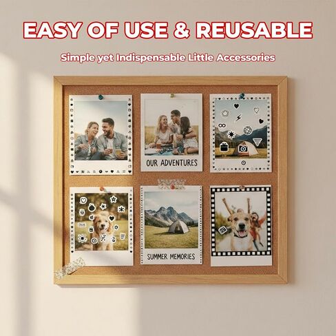 12 قطعة من ملصقات الصور المتوافقة مع Polaroid Now Now+ i-Type SX-70 600 Onestep2 فيلم الكاميرا الفورية - موضوع اجتماعي ممتع لتزيين إطار الصورة بنفسك للهدايا وإكسسوارات سجل القصاصات in Kuwait