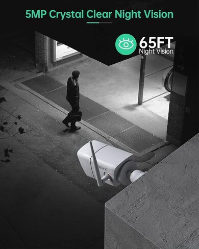 نظام كاميرا أمان لاسلكية Firstrend 5MP جديد 2026 مع محرك أقراص ثابتة سعة 3 تيرابايت، صوت ثنائي الاتجاه، اكتشاف الإنسان والوجه، نظام CCTV 5 ميجابكسل لأمن المنزل 8 كاميرات للأماكن الداخلية والخارجية، مقاومة للماء IP66، بدون رسوم شهرية in Kuwait
