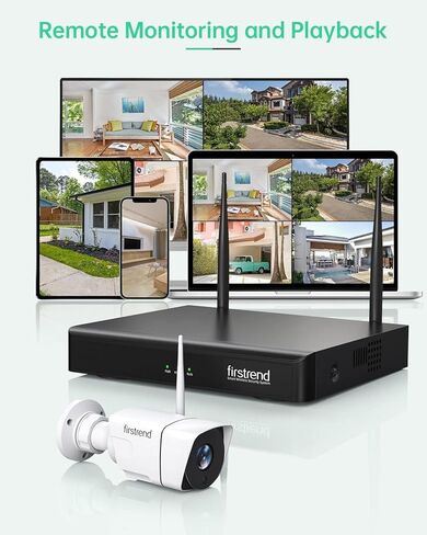 نظام كاميرا أمان لاسلكية Firstrend 5MP جديد 2026 مع محرك أقراص ثابتة سعة 3 تيرابايت، صوت ثنائي الاتجاه، اكتشاف الإنسان والوجه، نظام CCTV 5 ميجابكسل لأمن المنزل 8 كاميرات للأماكن الداخلية والخارجية، مقاومة للماء IP66، بدون رسوم شهرية in Kuwait