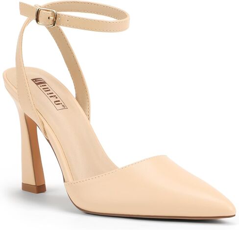 IDIFU IN4 Closed Toe High Heels Slingback Stiletto Pointed Toe Heels for Women Dressy Wedding Party Bridal Bride Prom Evening Work Dress Shoes Comfortable Fashion Cute Ankle Strap Pumps Shoes in Saudi Arabia