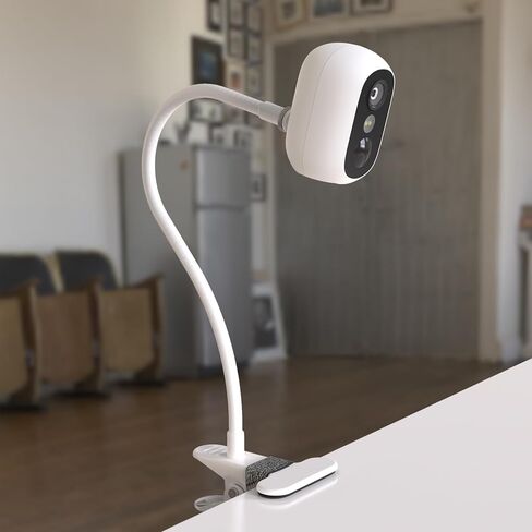 حامل مشبك HOLACA لـ eufy Security eufyCam C35، حامل داخلي مع حامل فتحة ملولبة 1/4 لأعمدة حضانة الأطفال (أبيض) in Kuwait