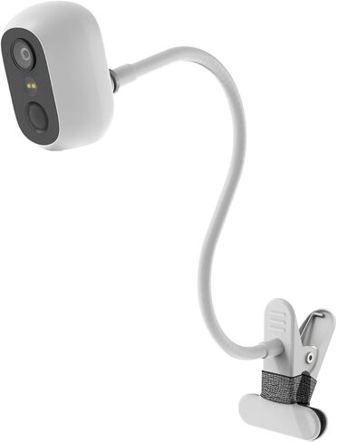 حامل مشبك HOLACA لـ eufy Security eufyCam C35، حامل داخلي مع حامل فتحة ملولبة 1/4 لأعمدة حضانة الأطفال (أبيض) in Kuwait