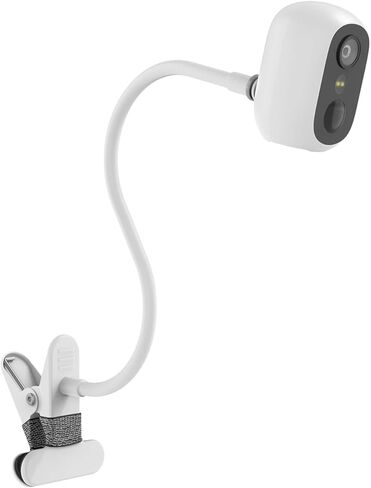 حامل مشبك HOLACA لـ eufy Security eufyCam C35، حامل داخلي مع حامل فتحة ملولبة 1/4 لأعمدة حضانة الأطفال (أبيض) in Kuwait
