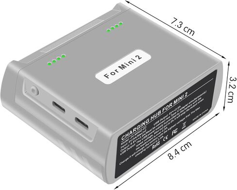 بطارية 2400 مللي أمبير في الساعة ومحور شحن لـ DJI Mini 4K/Mini 2/2 SE، بطارية طيران ذكية مع أقصى وقت طيران يصل إلى 31 دقيقة، شاحن ثنائي الاتجاه متضمن in Kuwait