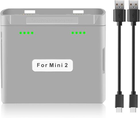 بطارية 2400 مللي أمبير في الساعة ومحور شحن لـ DJI Mini 4K/Mini 2/2 SE، بطارية طيران ذكية مع أقصى وقت طيران يصل إلى 31 دقيقة، شاحن ثنائي الاتجاه متضمن in Kuwait
