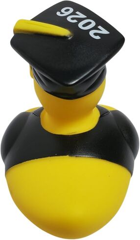 شركة Novelty Toy Co.Grad 2026 بطة مطاطية للتخرج مع قبعة ودبلوم، أصفر، مطاط، لعبة هدية مبتكرة in Kuwait