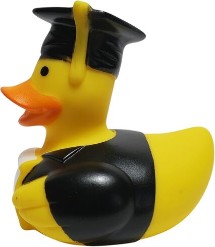شركة Novelty Toy Co.Grad 2026 بطة مطاطية للتخرج مع قبعة ودبلوم، أصفر، مطاط، لعبة هدية مبتكرة in Kuwait